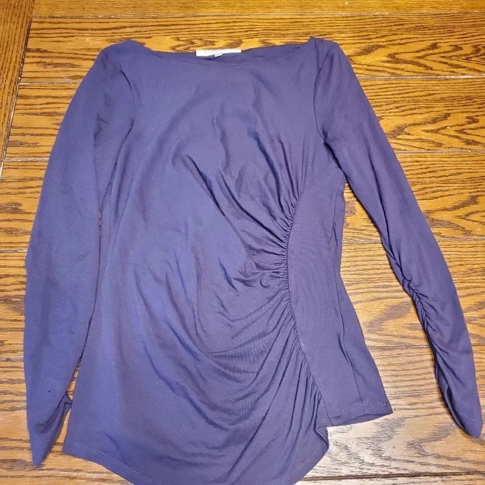 L.K. Bennett purple  Aramina drape top sz small